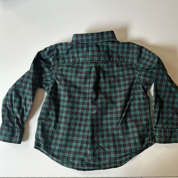 Boys Polo Tartan Holiday Print Button down - Picture 4 of 4